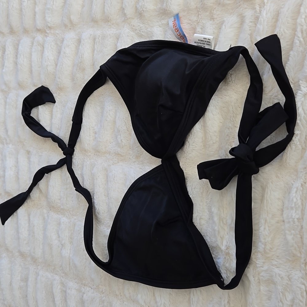 Black Halter Bikin Top